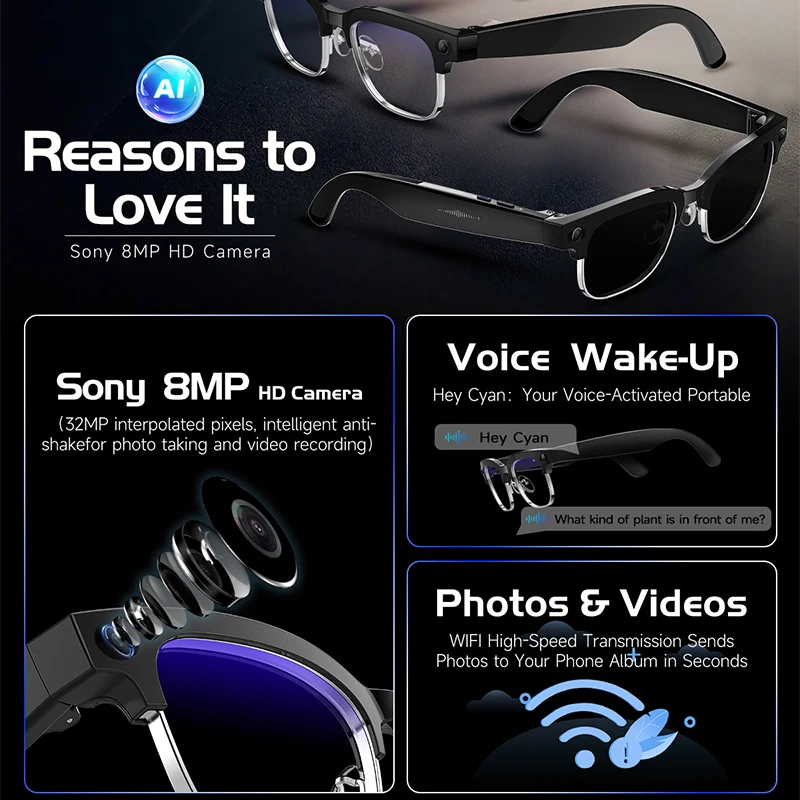 W630 HeyCyan AI Spraakgestuurd - Smart Glasses Lens recensie en prijs
