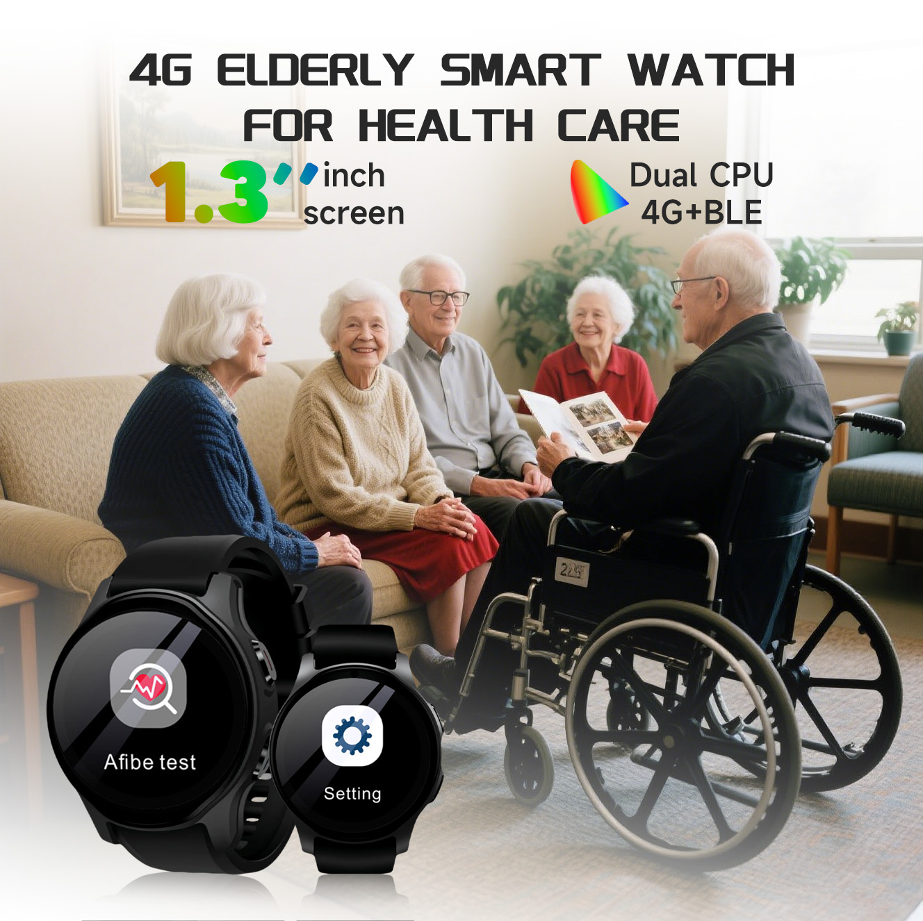 Nieuw 4G GPS-navigatie smartwa - Fall Detection Watch recensie en prijs