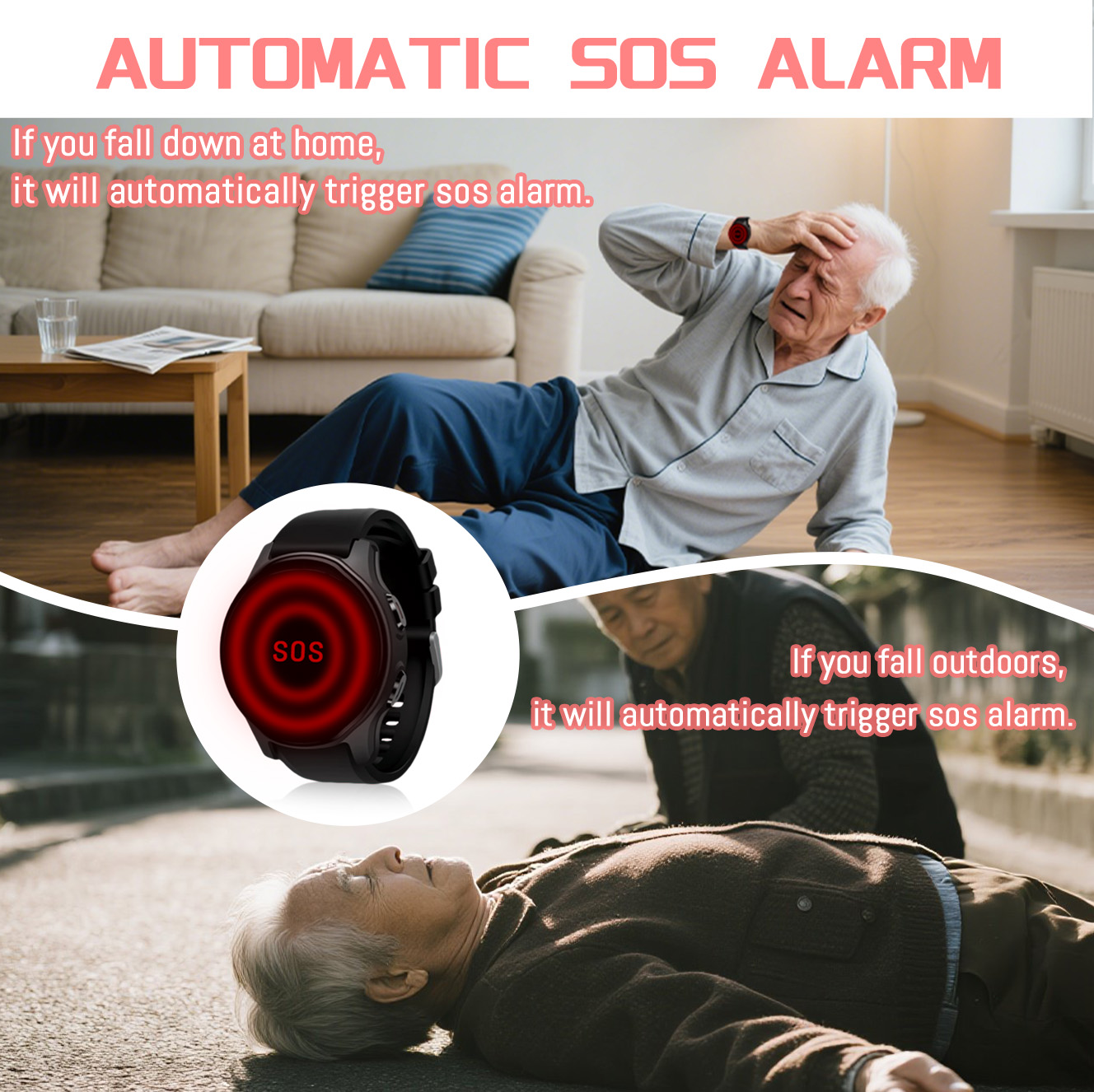 Nieuw 4G GPS-navigatie smartwa - Fall Detection Watch recensie en prijs
