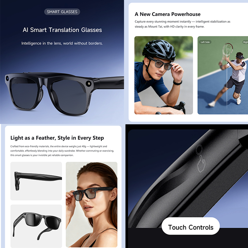 4K UHD Slimme Vertaalbril AI C - Smart Glasses Lens recensie en prijs